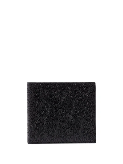 Thom Browne Black Pebbled Leather Wallet