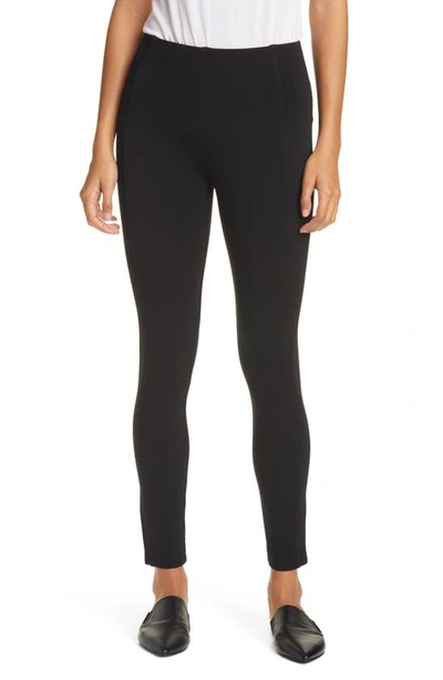 Dkny Women's Split Seam Compression Leggings With Zippers In Black