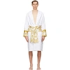 Versace White Barocco Robe