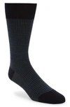 Pantherella Highbury Houndstooth Dress Socks In Navy 002