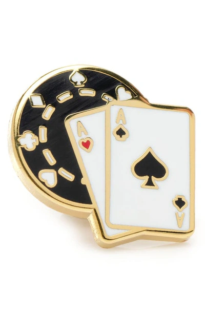 Cufflinks, Inc Poker Lapel Pin In White