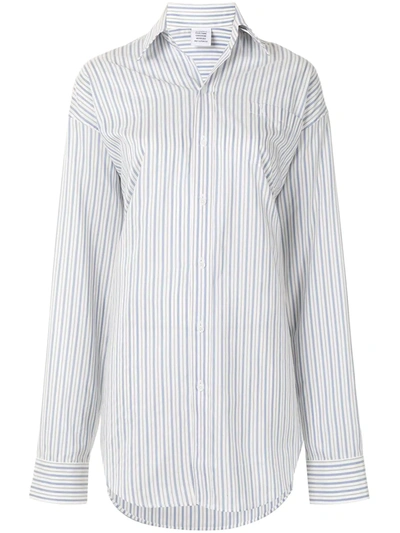 Vetements Stripe-patterned Shirt In Blue