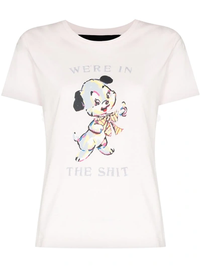 Marc Jacobs Pink Magda Archer Edition 'we're In The Shit' T-shirt In Light Pink