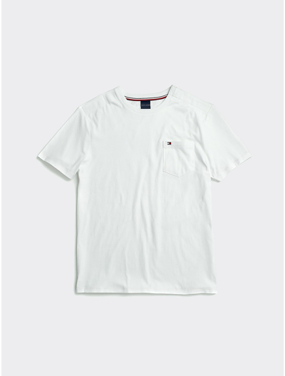 Tommy Hilfiger Pocket Logo Crew Neck T-shirt In White