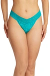 Hanky Panky Original Rise Thong In Vibrant Turquoise Green