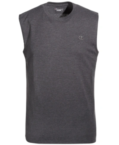 Champion Men's Jersey Muscle Tank In Granite Heather