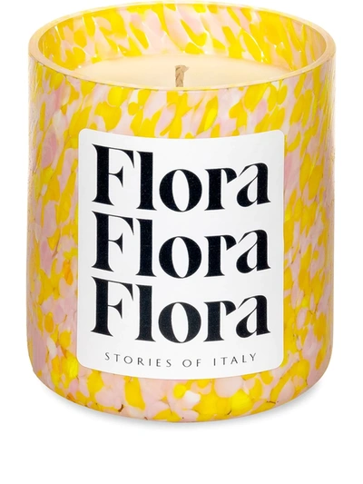 Stories Of Italy Macchia Su Macchia Flora Scented Candle In Yellow & Pink