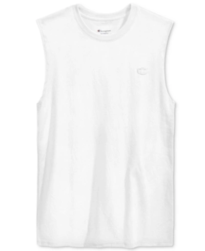 Champion Men's Oversized Jersey Muscle Tank Top In White
