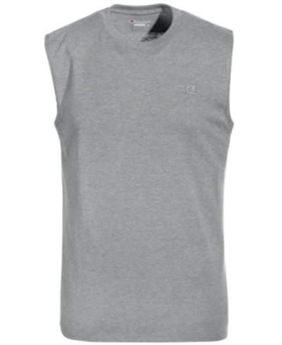 Champion Men's Oversized Jersey Muscle Tank Top In Oxford Gray