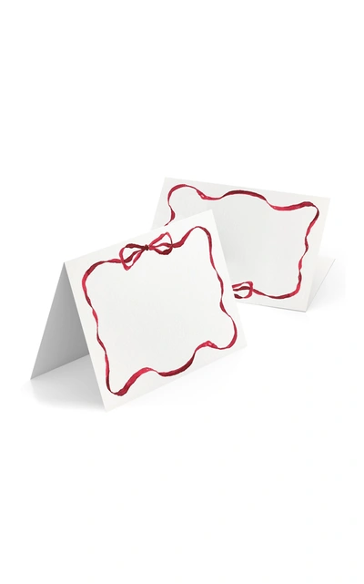 Clementina Sketchbook Set-of-eight Ribbon-painted Place Cards In Multi