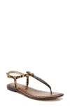 Sam Edelman Gigi Sandal In Dark Brown Leather