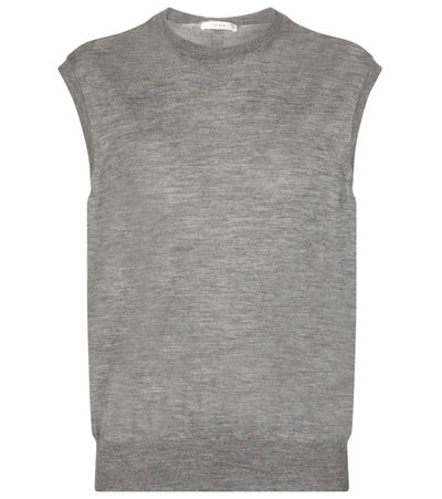 The Row Balham Spring Cashmere Sleeveless Jumper In Medium Grey