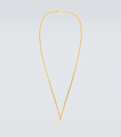 Elhanati X Ring Charm Necklace In Gold
