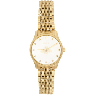 Gucci 36mm G-timeless Bee Watch With Bracelet Strap, Gold/silver