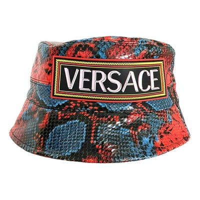 Pre-owned Versace Leather Hat In Multicolour