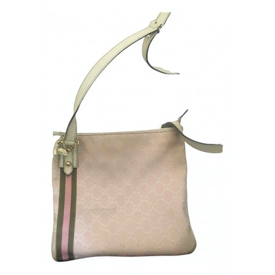 Pre-owned Gucci Cloth Crossbody Bag In Pink