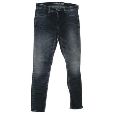 Pre-owned Denham Slim Jeans In Anthracite