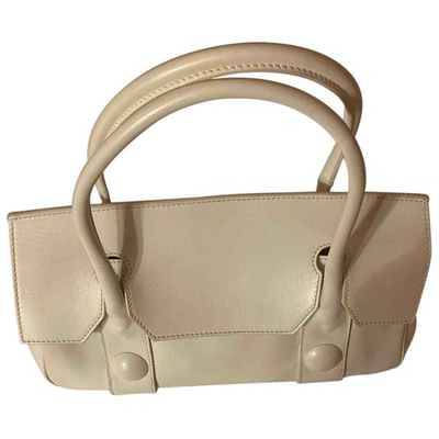 Pre-owned Sergio Rossi White Leather Handbag