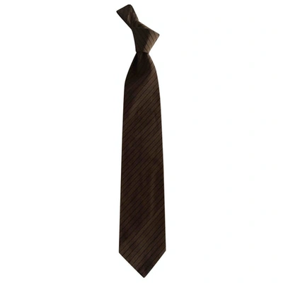 Pre-owned Altea Silk Tie In Brown