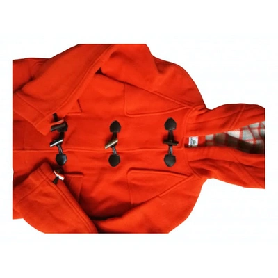 Pre-owned Lacoste Wool Short Vest In Orange