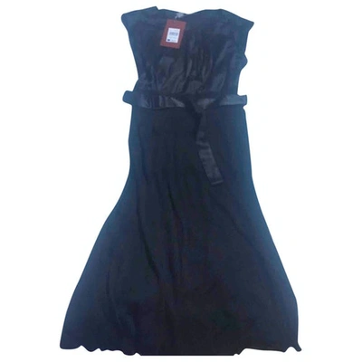Pre-owned Pedro Del Hierro Silk Mid-length Dress In Black