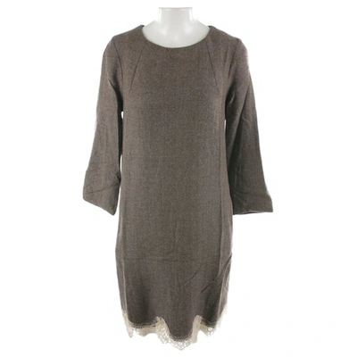 Pre-owned Erika Cavallini Wool Dress In Brown