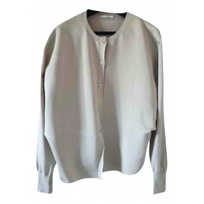 Pre-owned Celine Cashmere Cardigan In Beige