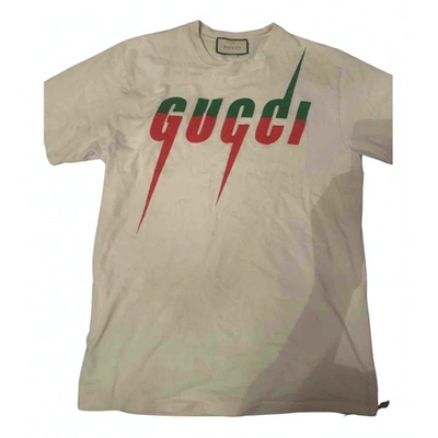 Pre-owned Gucci White Cotton T-shirts