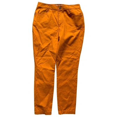 Pre-owned Diane Von Furstenberg Chino Pants In Orange