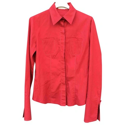 Pre-owned Pinko Red Cotton  Top