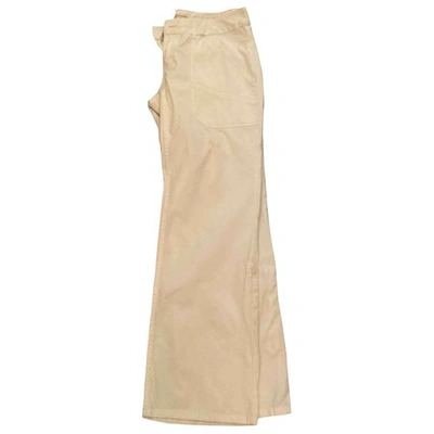 Pre-owned Michael Kors Large Pants In White