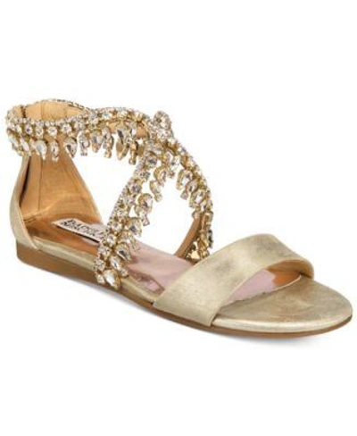 Badgley Mischka Tristen Ii Evening Sandals In Platino