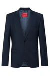 Hugo Extra Slim Fit Jacket In Bi Stretch Fabric In Dark Blue