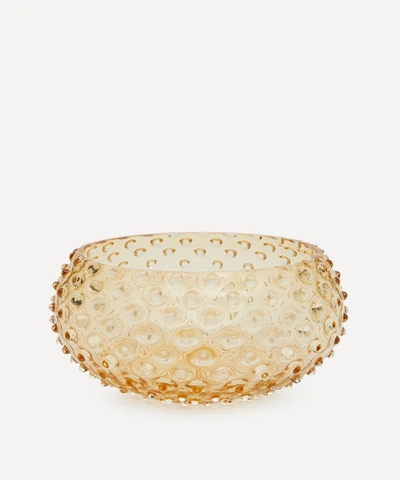 Klimchi Hobnail Salad Bowl In Amber