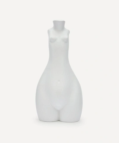 Anissa Kermiche Matte Tit For Tat Tall Body Candlestick In White