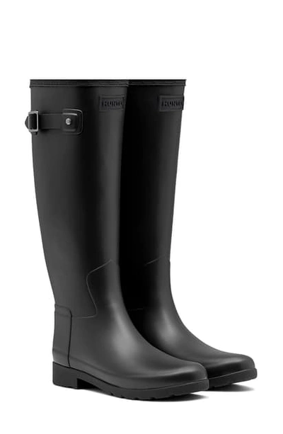 Hunter Original Refined Waterproof Rain Boot In Black