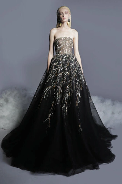Georges Hobeika Beaded Tulle Gown