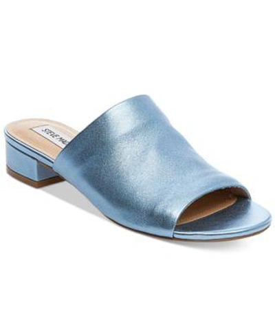 Steve Madden Women's Briele Slide Sandals In Blue Metallic