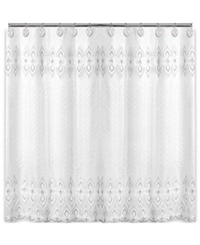 Popular Bath Monaco Shower Curtain Bedding In White