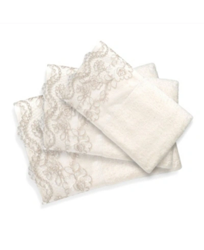 Popular Bath Rose Vine Bath 3 Piece Towel Set Bedding In Beige