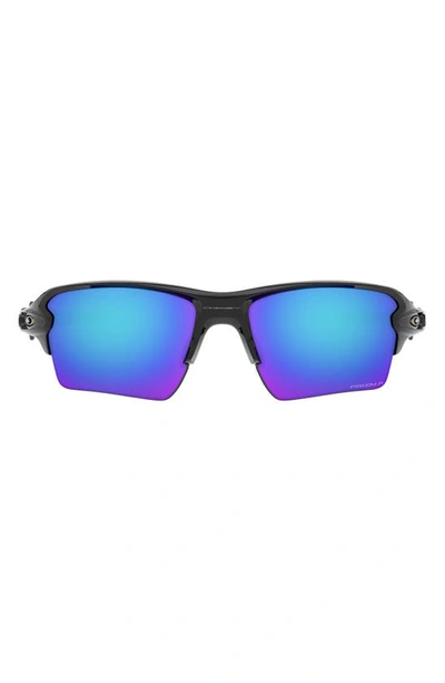 Oakley Flak 2.0 Xl 59mm Polarized Sport Wrap Sunglasses In Black/prizm Sapphire Iridium