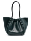 Proenza Schouler Ruched Large Leather Tote Bag In Green