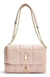 Topshop Triangle Quilted Shoulder Bag In Pink