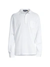 Polo Ralph Lauren Custom Slim Fit Long Sleeve Mesh Polo Shirt In White