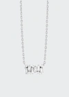 Suzanne Kalan 18k White Gold Shimmer Small 18ct White-gold, 0.27ct Baguette-cut Diamond And 0.06ct Brilliant-cut D In Silver