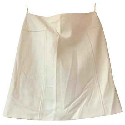 Pre-owned Fendi Wool Skirt In White