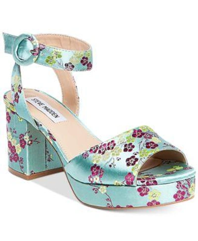 Steve Madden Women's Tickle Two-piece Platform Sandals In Floral Multi