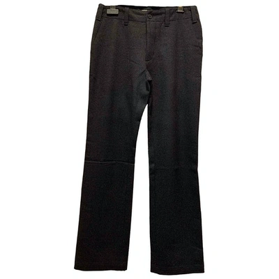 Pre-owned Joseph Wool Straight Pants In Grey