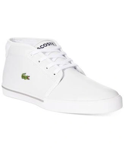 Lacoste Ampthill Lcr Mid Sneakers In White/white | ModeSens