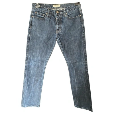 Pre-owned Burberry Straight Jeans In Blue